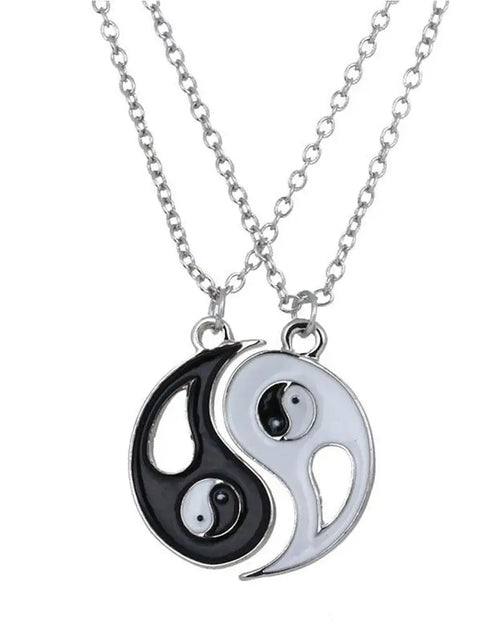 Load image into Gallery viewer, Yin Yang Pendant Necklace for Girlfriend Couples Matching Best Friend Friendship Jewelry Gift Bff Things Aesthetic Collar Boys 2
