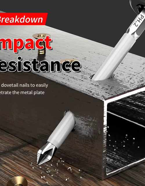 Load image into Gallery viewer, 6 Pcs Strong Grip Screw Bit – High Torque, Magnetic, Anti-Slip Design Cross Head Household Electric Driver Screw Set - High Hardness Hand Drill Bits for Electric Screwdrivers
