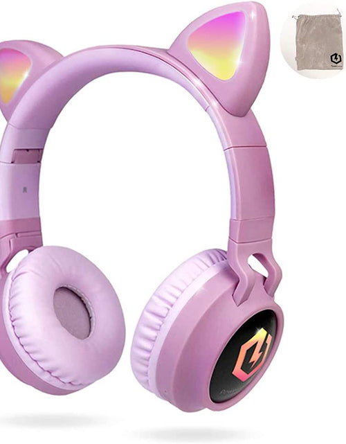 Load image into Gallery viewer, Wireless Bluetooth Headphones for Kids, Kid Headphone Over-Ear with LED Lights, Foldable Headphones with Microphone,Volume Limited, Wireless and Wired Headphone for Phones,Tablets,Pc,Laptop
