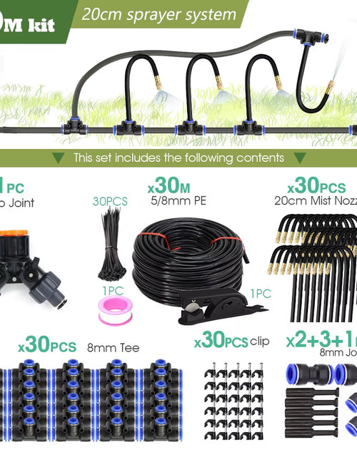 Load image into Gallery viewer, DIY 30M-5M Universal Sprayer Kit – Patio Misting &amp; Cooling System for Garden Irrigation

