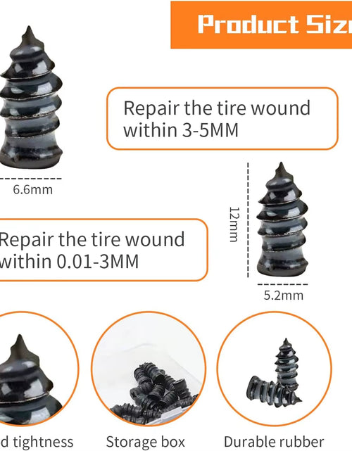 Load image into Gallery viewer, Tire Repair Rubber Screw Nail Auto Motorcycle Vacuum Self-Service Tyre Puncture Repair Screws Fast Tool for Car Truck Tractor Wheel
