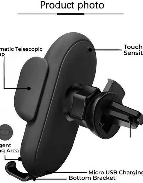Load image into Gallery viewer, AutoGrip Wireless Car Charger – Infrared Sensor Mount &amp; Fast Charging Stand for iPhone &amp; Samsung
