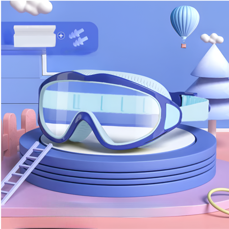 AquaChamp Kids Swim Set – Waterproof Anti-Fog Swimming Goggles & Cap with Protective Case